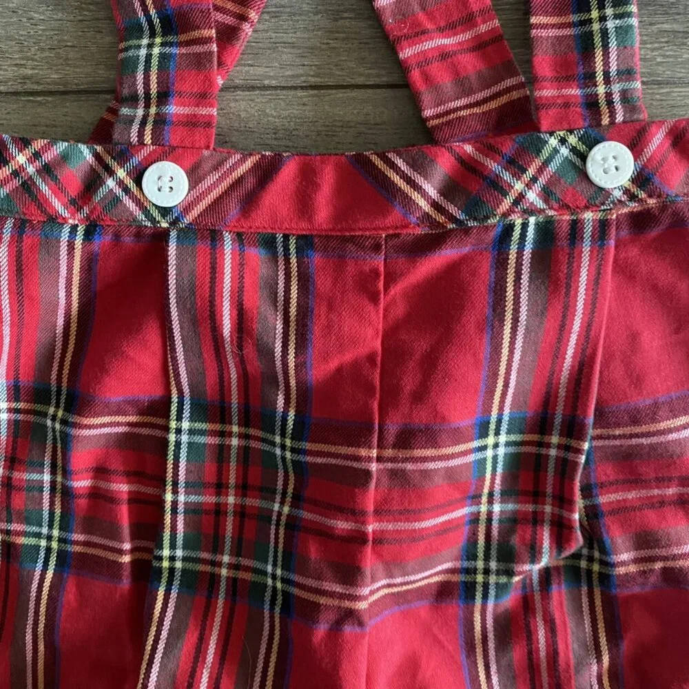 Edgehill Collection Plaid Suspender Shorts - Picture 3 of 4